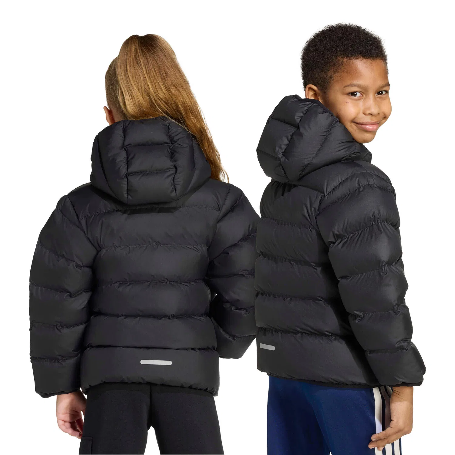 Детская зимняя куртка с капюшоном LK SD JKT Adidas, Schwarz — фото 4