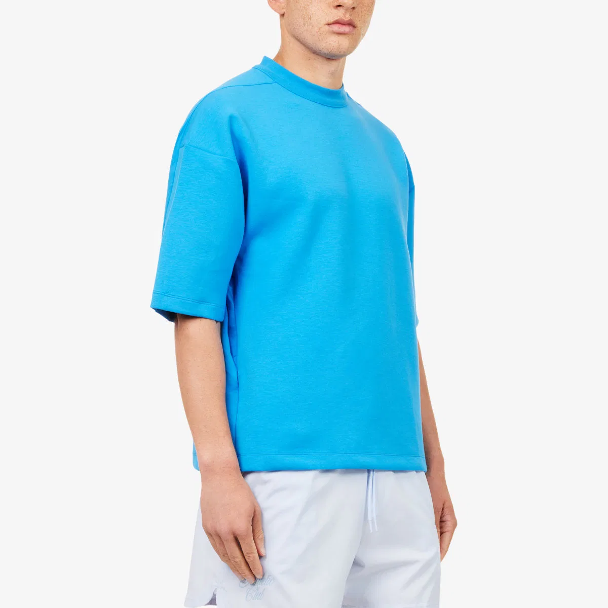 Трикотажная футболка с коротким рукавом из материала Dri-fit Nike, черный/синий — фото 3