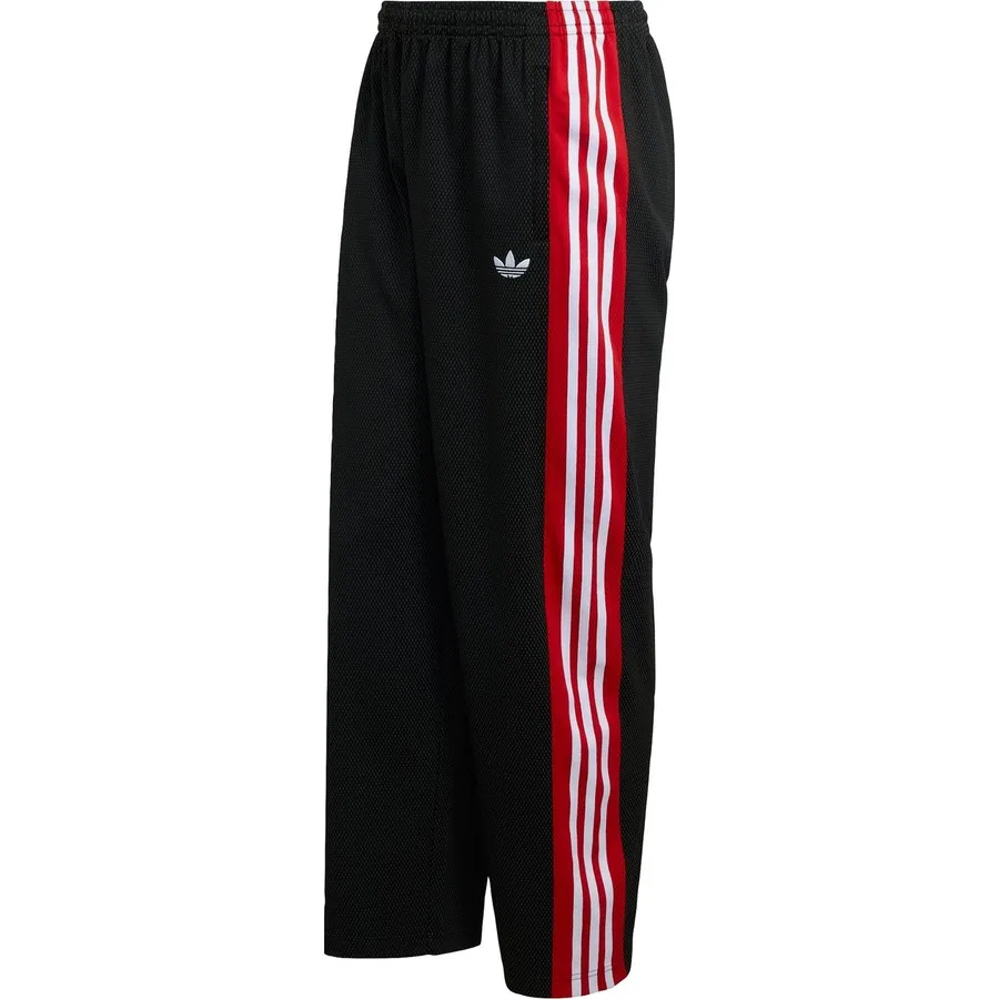 Штаны спортивные свободные с принтом Loose Mesh Trackpants adidas, Черный