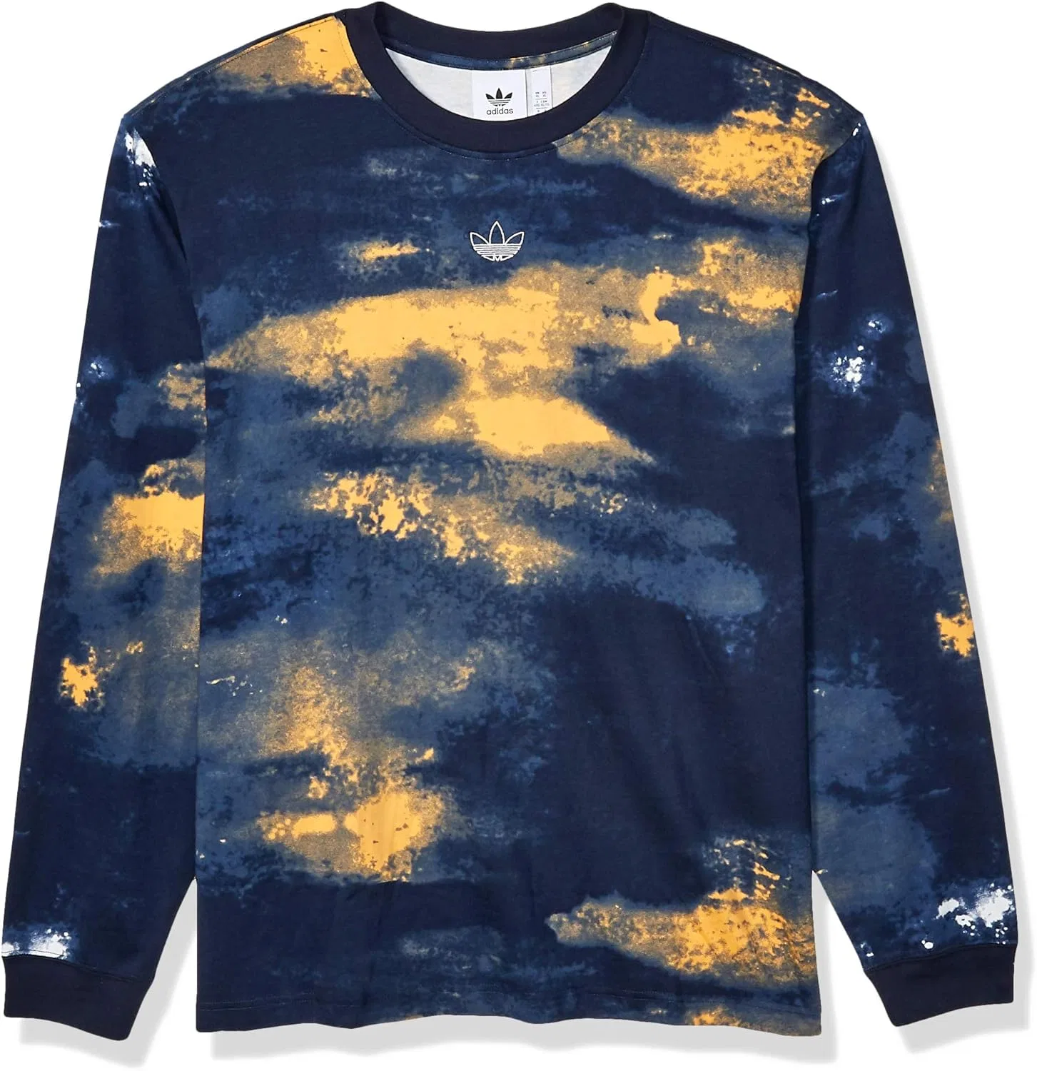 Мужская футболка с длинным рукавом в стиле watercolor adidas Originals, Legend Ink/Flash Orange