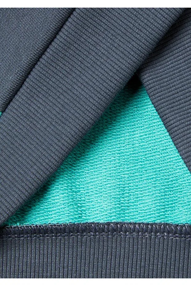 Детское худи для мальчиков с принтом United Colors Of Benetton, Turquoise Mix — фото 3
