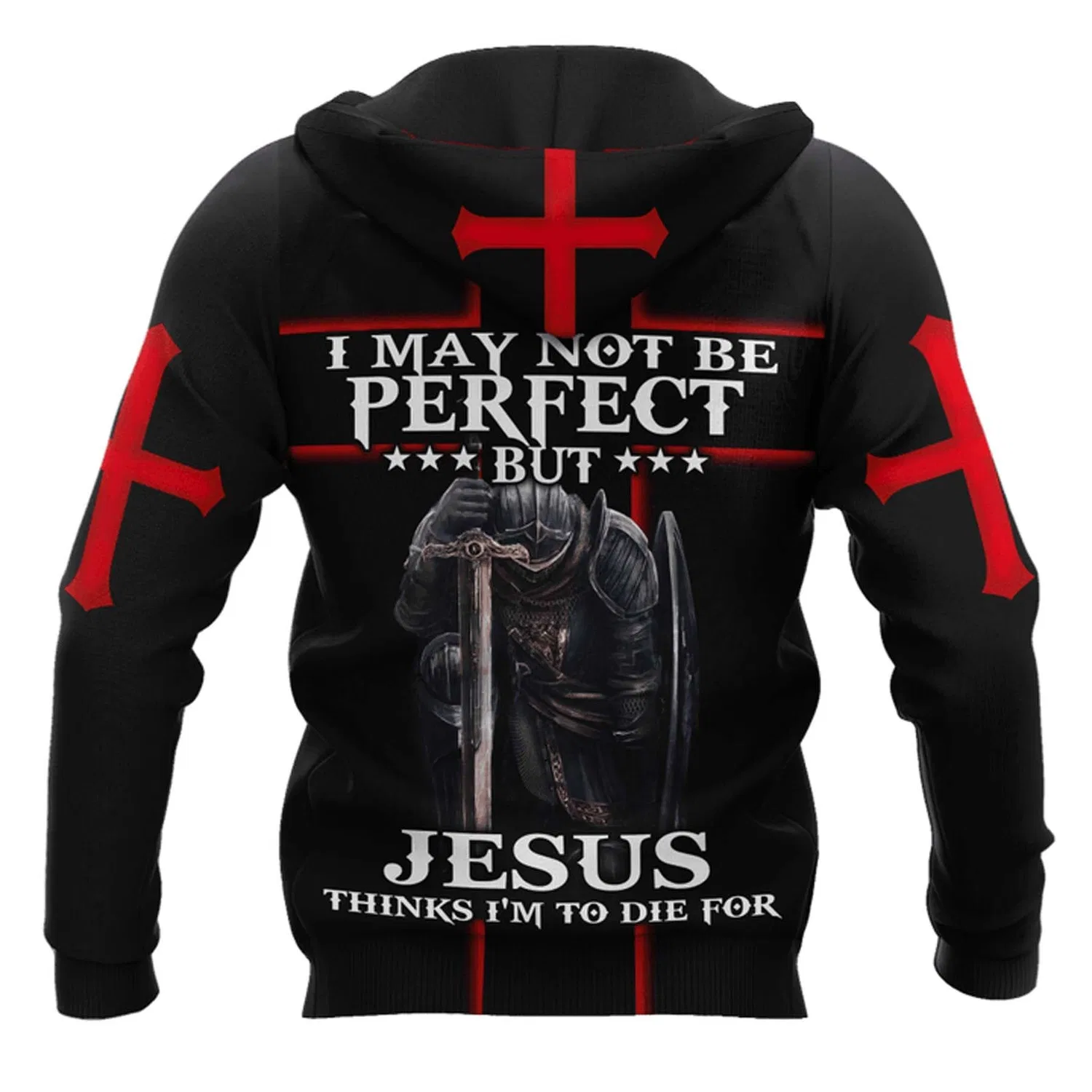 Мужской свитшот с принтом Christian Tattoo, Jesus Hoodie-3 — фото 2