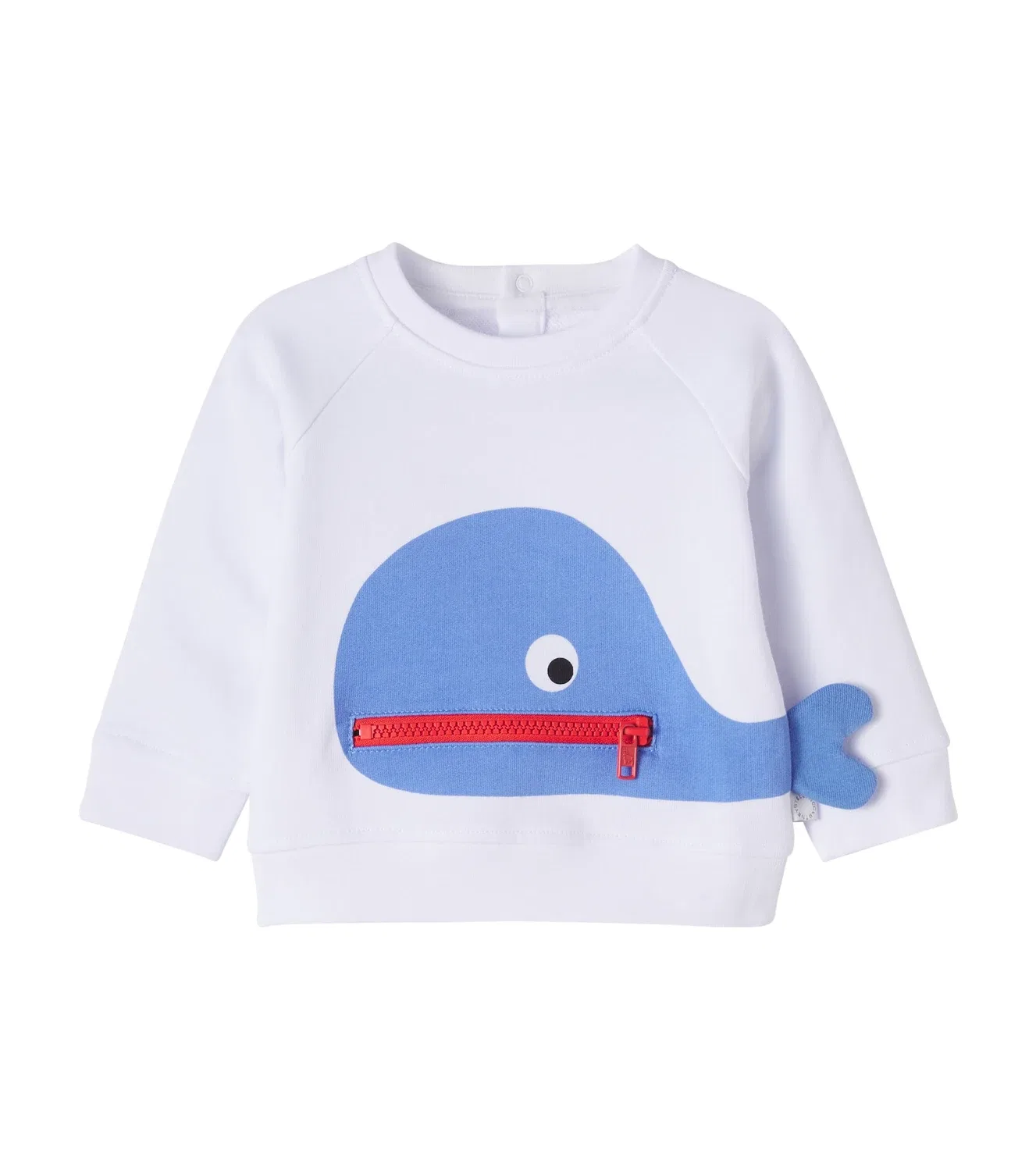 Детская толстовка из хлопкового трикотажа с принтом Stella Mccartney Kids, белый