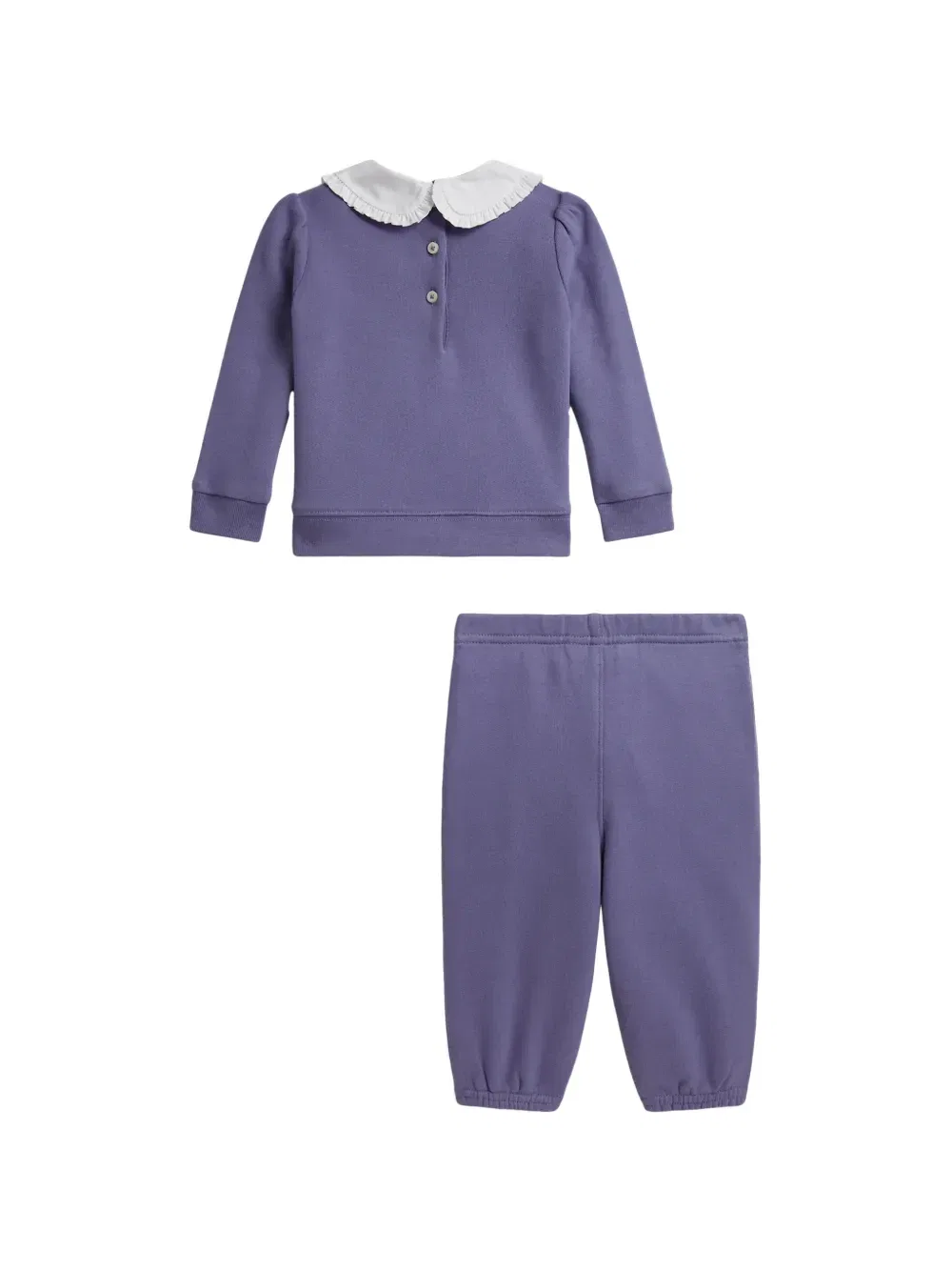 Спортивный костюм с оборками Polo Ralph Lauren Kids, фиолетовый — фото 2