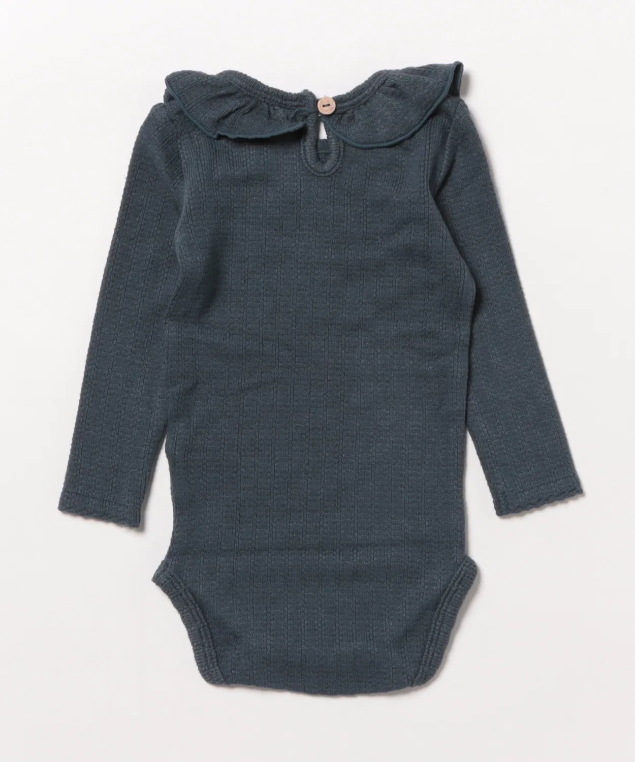 Детский боди-комбинезон с воланами Ruffle Collar Bodysuit Rylee + Cru, Blue — фото 2