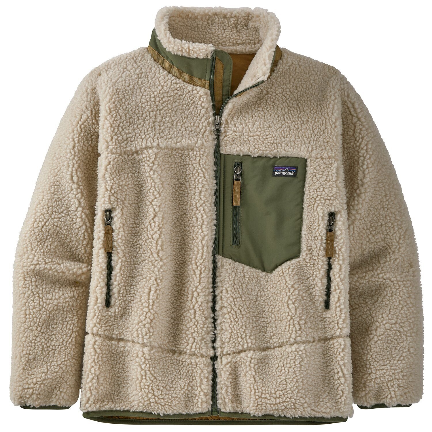 

Куртка Patagonia детская, бежевый / зеленый