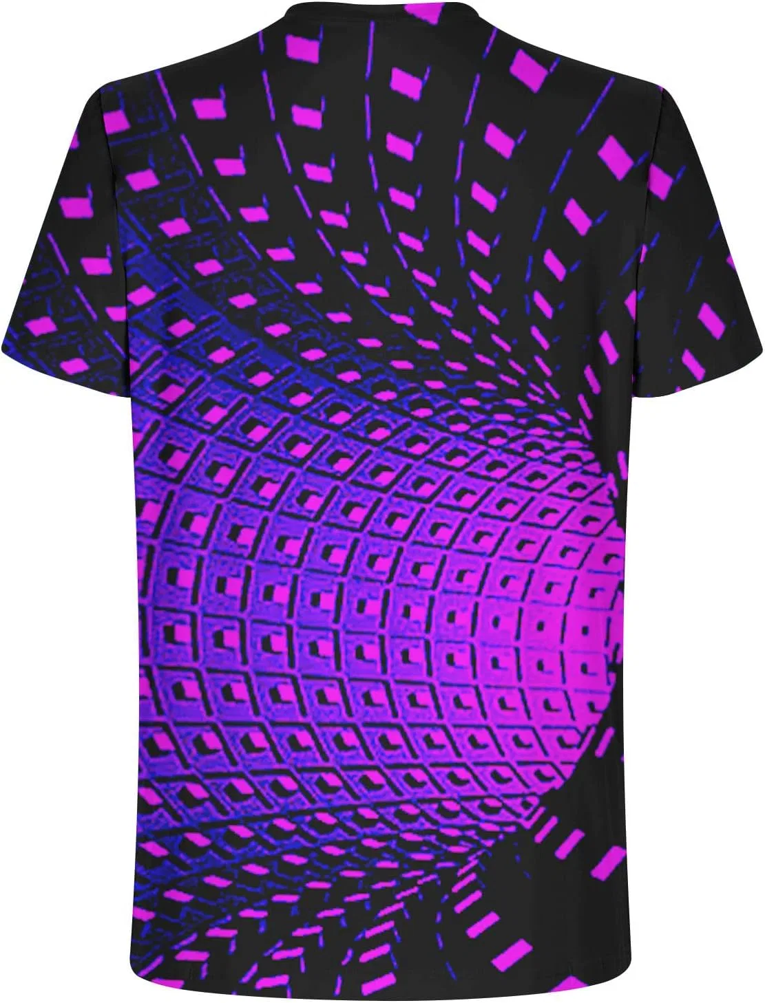 Футболка с 3D-принтом Optical Illusion, Purple — фото 3