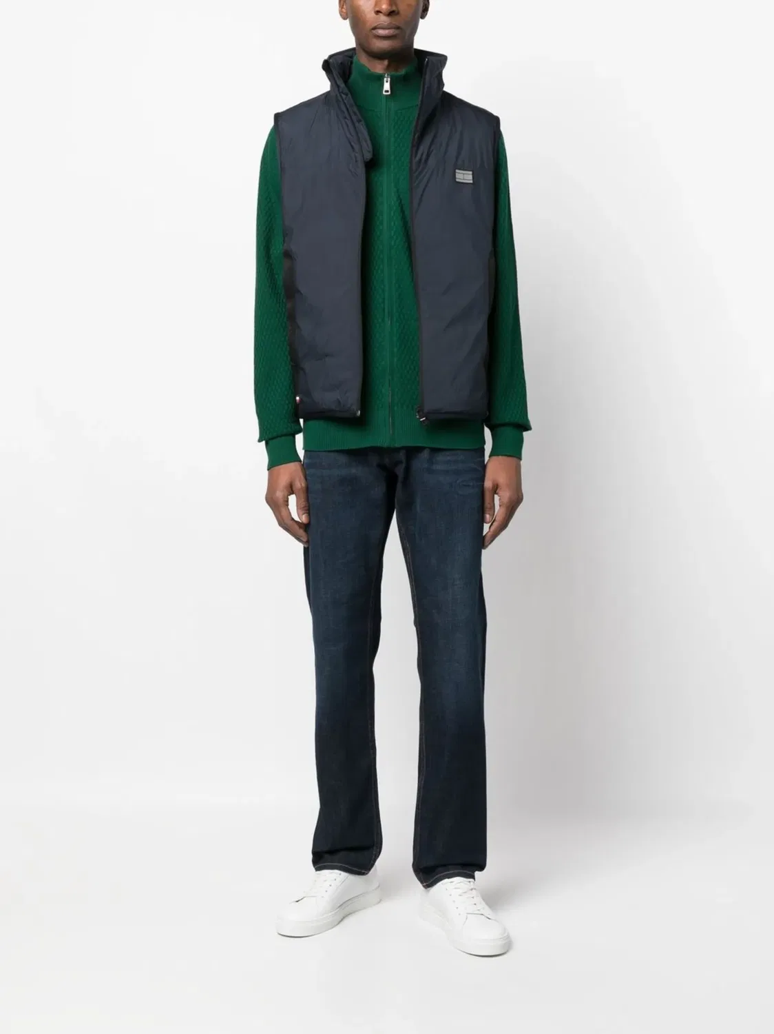 Куртка на молнии из хлопка Tommy Hilfiger, зеленый — фото 3