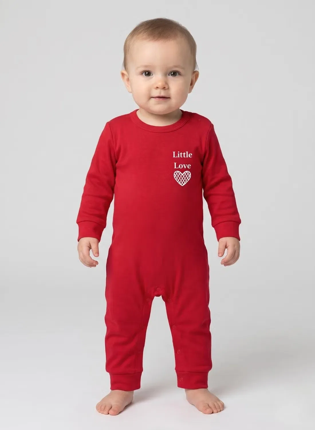 Боди-комбинезон с длинным рукавом Babyqlo, красный