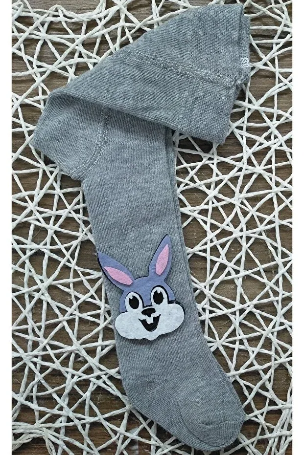 Детские колготки для девочек хлопковые Özkardeşler Baby, Gri — фото 4