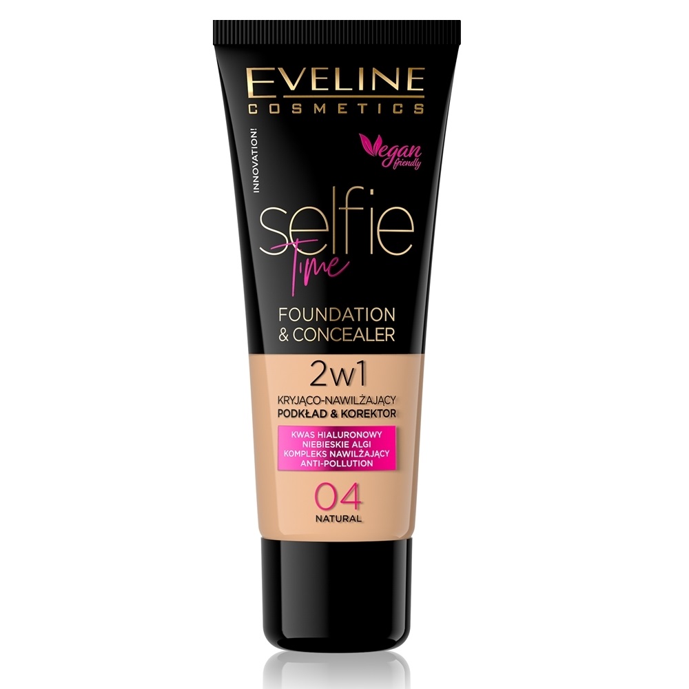 

Тональный крем и консилер 2в1 Eveline Cosmetics Selfie Time, 04 natural