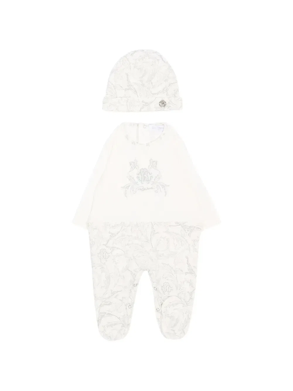 Боди из хлопка с логотипом Roberto Cavalli Junior, белый