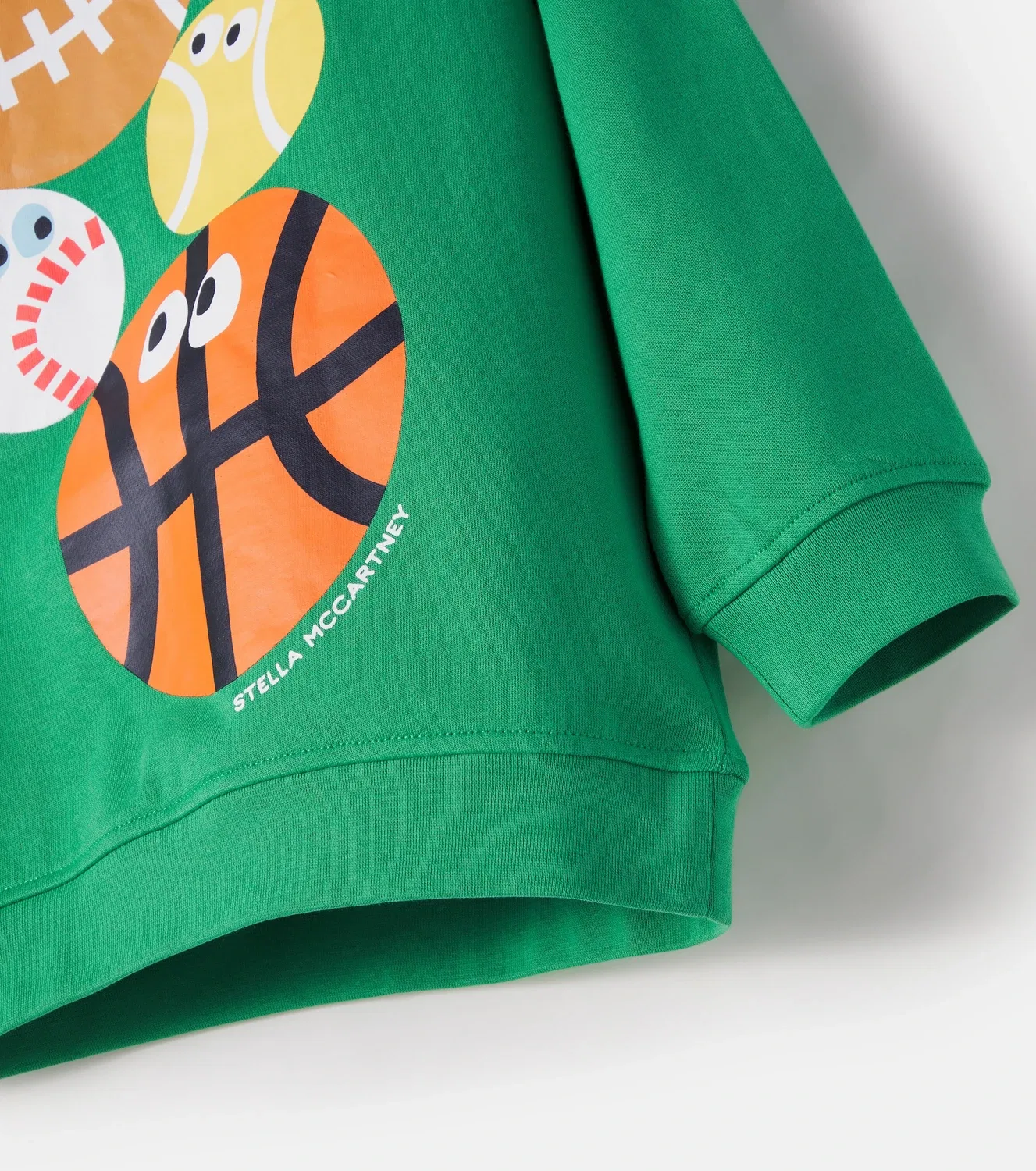 Толстовка из флиса с принтом Stella Mccartney Kids, зеленый — фото 4