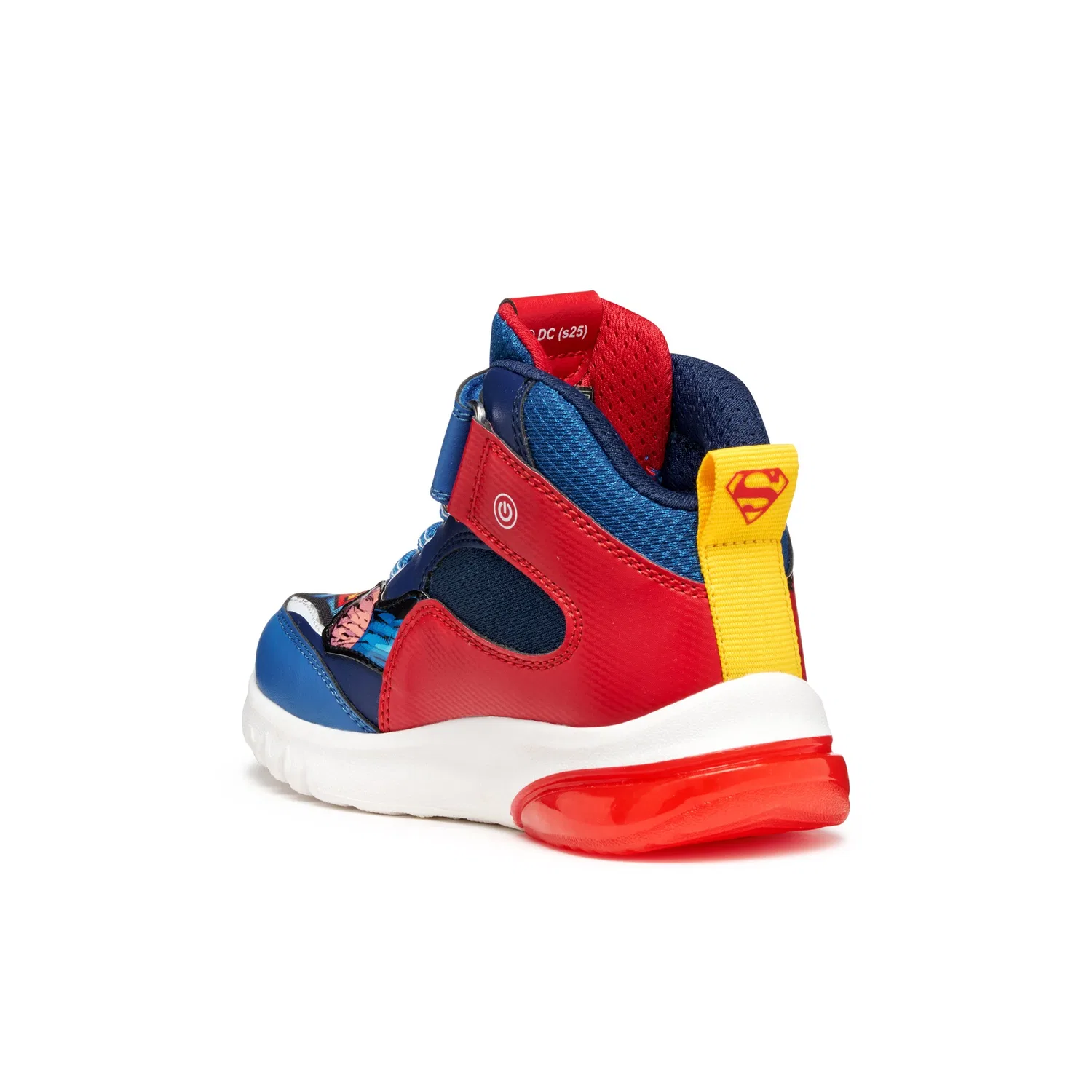 Детские кроссовки с подсветкой Superman Geox, Blue/Red — фото 2
