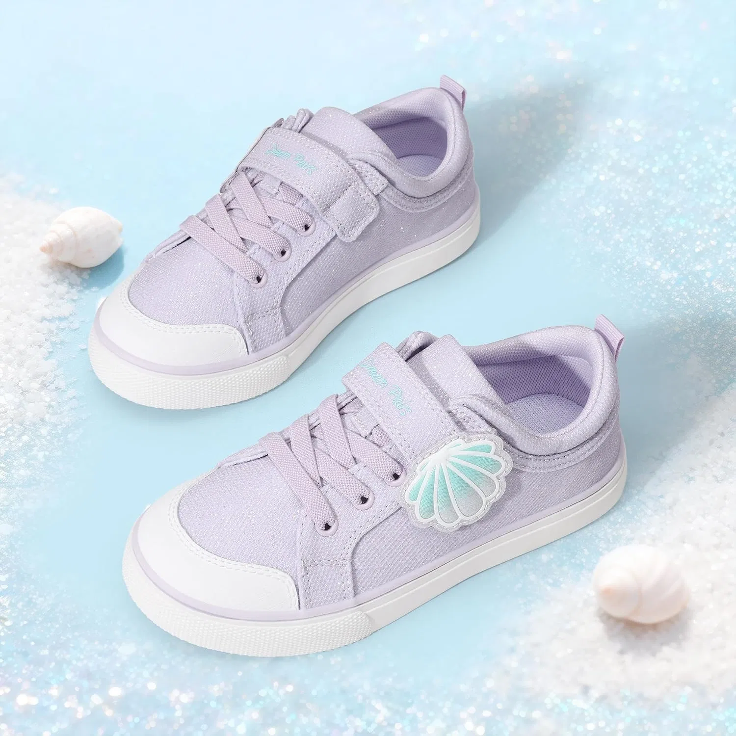 Детские кроссовки для девочек с радужным принтом DREAM PAIRS, Lavender — фото 3
