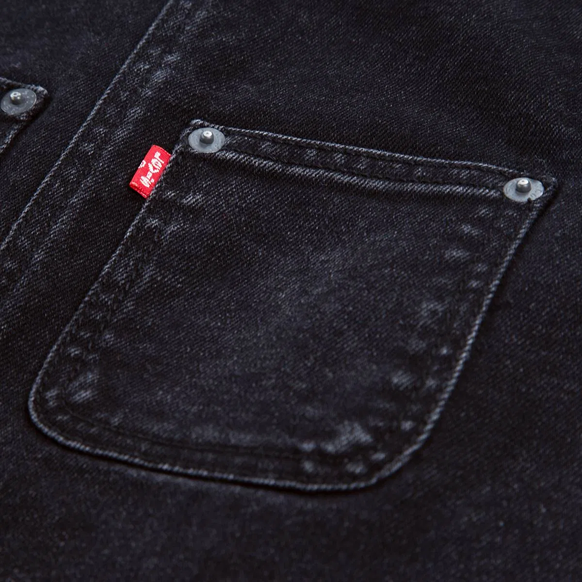 Платье из джинсовой ткани в стиле милитари для девочек 7-16 лет Levi's, Black Canyon - Dark Wash — фото 4