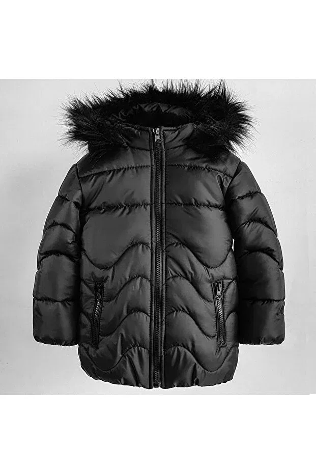 Детское пальто для девочек с принтом Aressy, Black