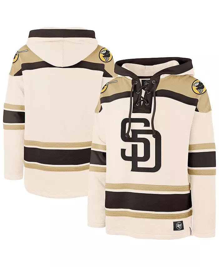 

Мужская кремовая толстовка с капюшоном Superior Lacer San Diego Padres '47 Brand