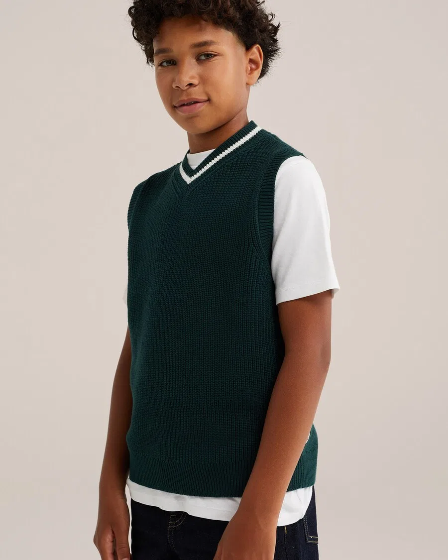Жилет WE Fashion Vest темно-зеленого цвета — фото 2