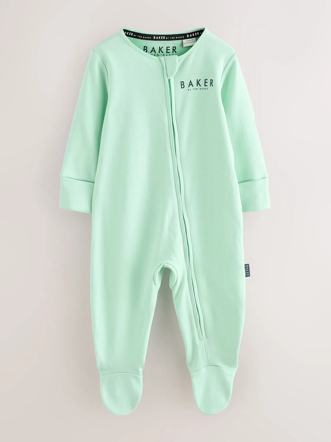 Комплект боди и ползунков Baker by Ted Baker 3 Pack Sleepsuits, синий/зеленый — фото 4
