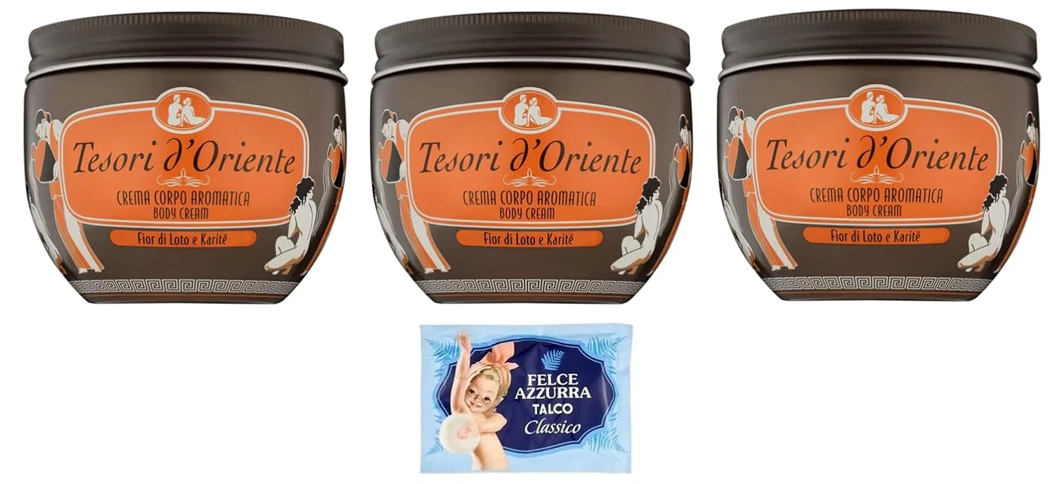 Крем для тела Lotus Flower and Shea, Felce Azzurra, 300 мл + тальк 100 г