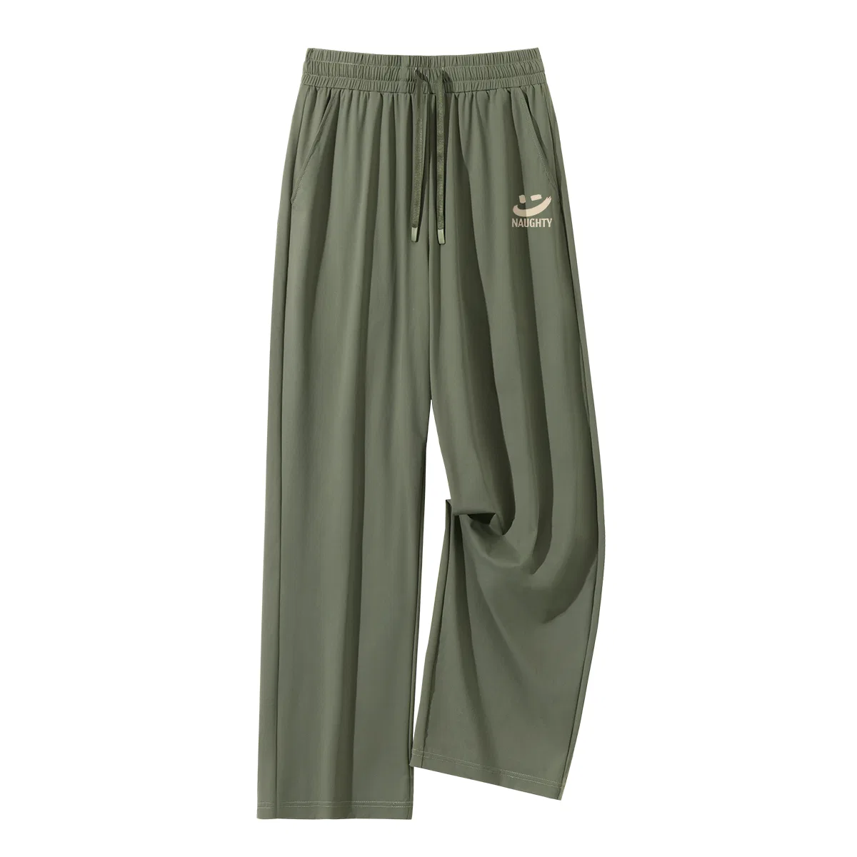 Детские спортивные брюки прямого кроя MINISO, Olive Green (Y Tone)