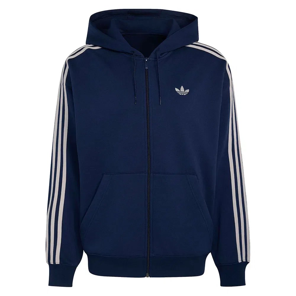 Худи оверсайз на молнии Adicolor Adidas Originals, синий