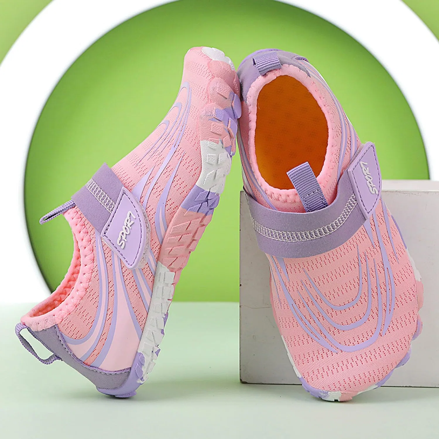 Детские сандалии для мальчиков с принтом Pianta Larga Barefoot Bambino Scarpe LED Bambini Powerlifting Sandali Nere 27 Ragazzo di Tela Bambina 25 Maschio Leggere Ragazza 36 28 29 da Mare Bimba Bimbo XL per Il Gravel 31 32 35 Primavera, Pink — фото 3