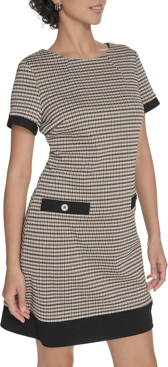 Женское платье-футляр мини Tommy Hilfiger, Brown Multi — фото 4