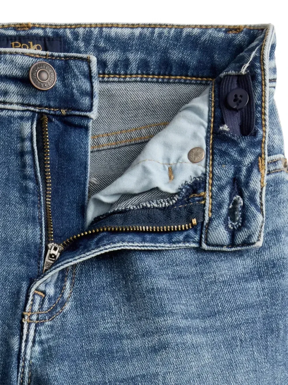 Выцветшие джинсы-клеш Polo Ralph Lauren Kids, синий — фото 3