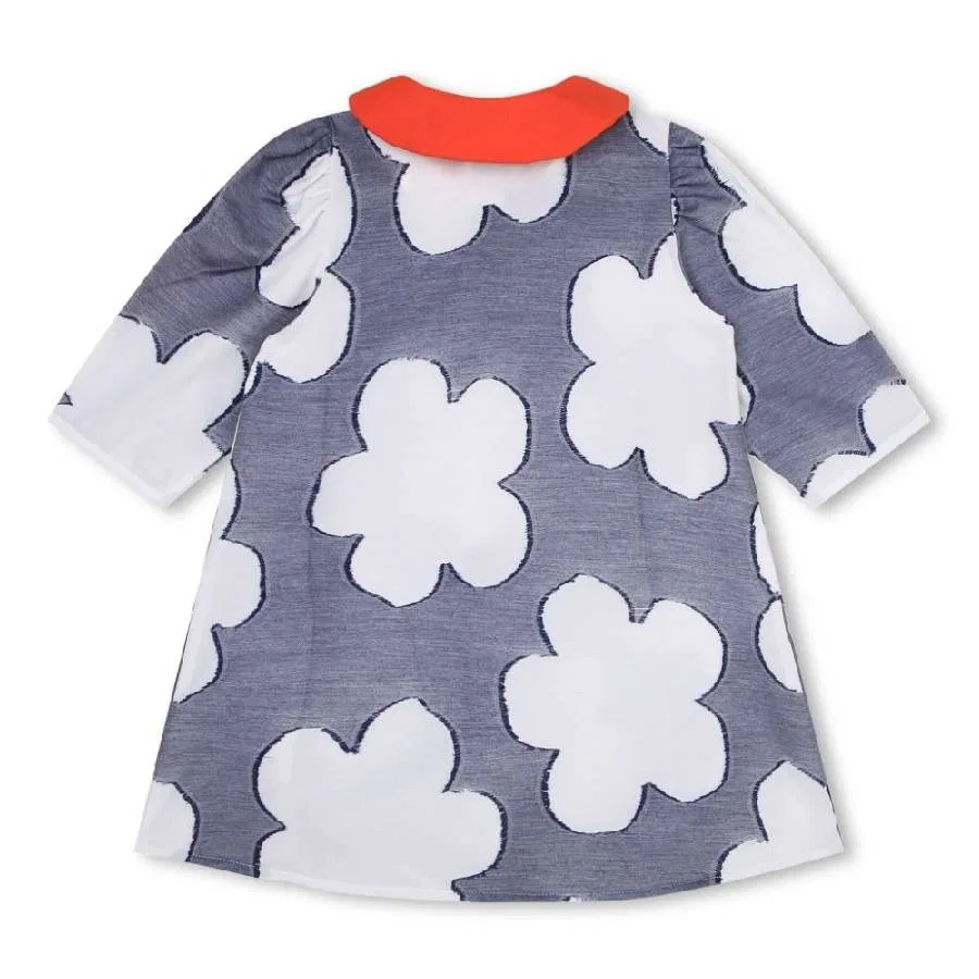 Платье с цветочным принтом Girls Floral Print Cotton Dress Kenzo, Multicolor — фото 2
