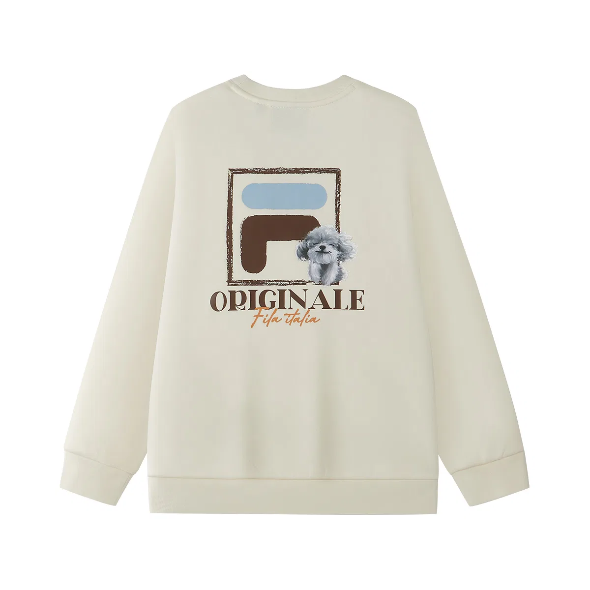 Детский свитшот с круглым вырезом Maltose White FILA KIDS, Maltose White — фото 3