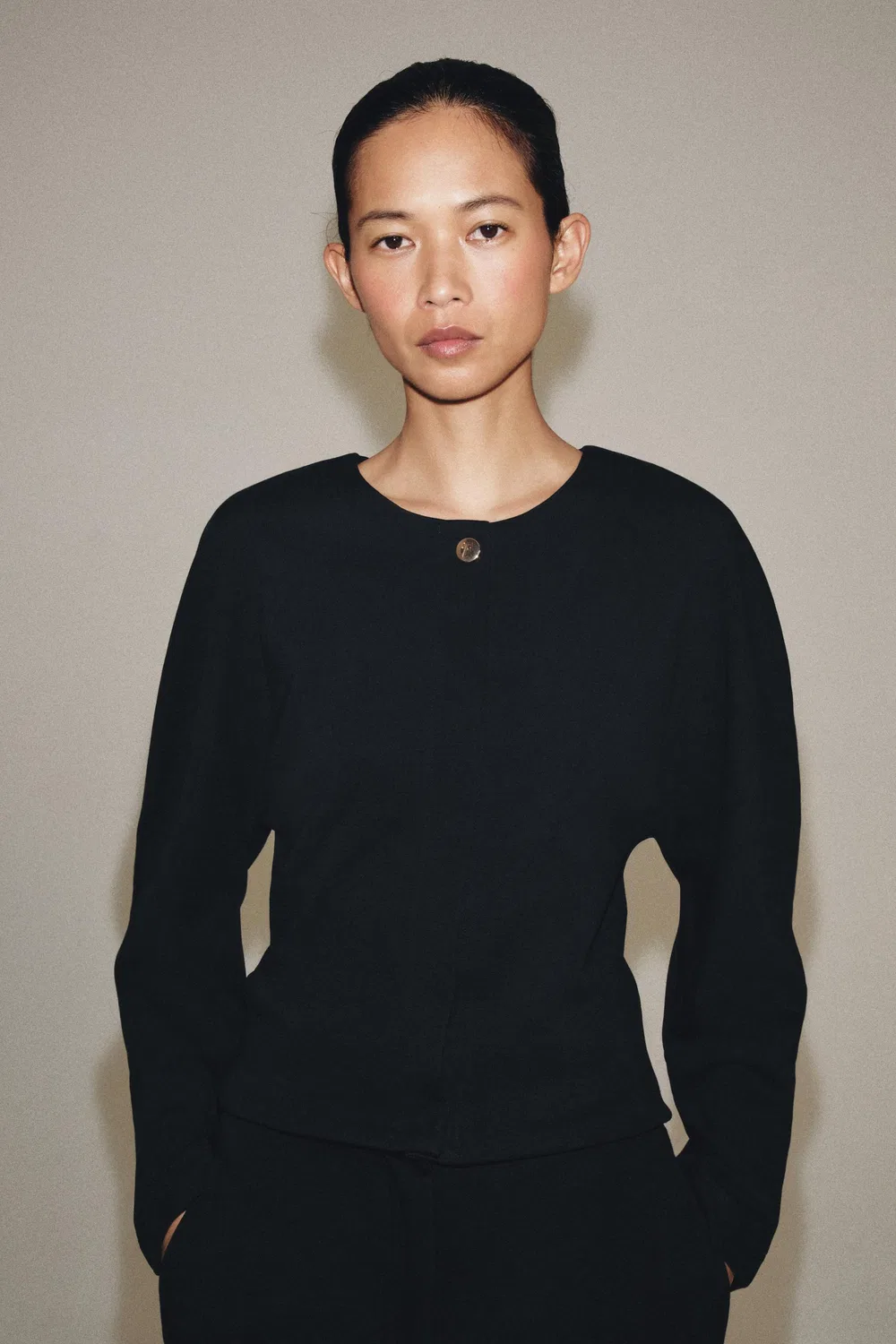 Пиджак на пуговицах ZARA, Black — фото 4