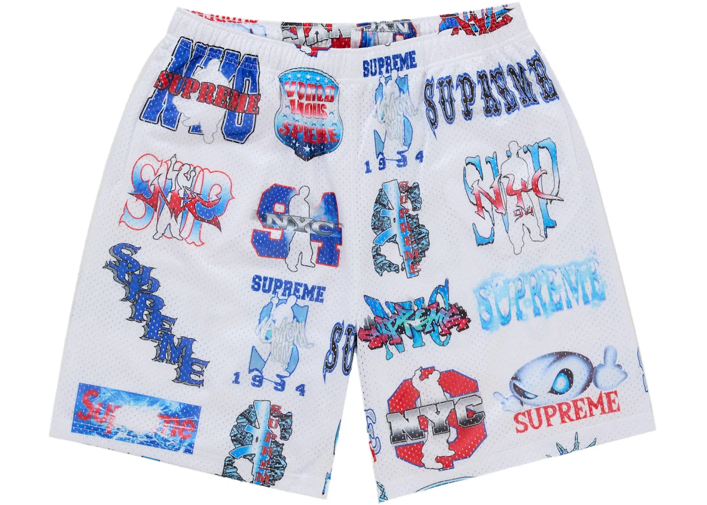 Мужские шорты с принтом Supreme, Short Белый
