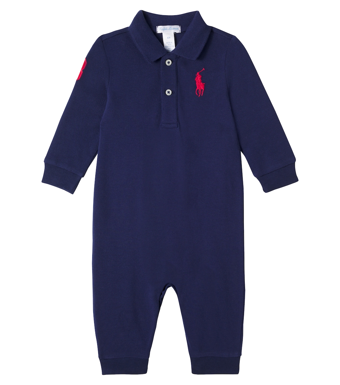 

Детский комбинезон из хлопка-пике Polo Ralph Lauren Kids, Refined Navy
