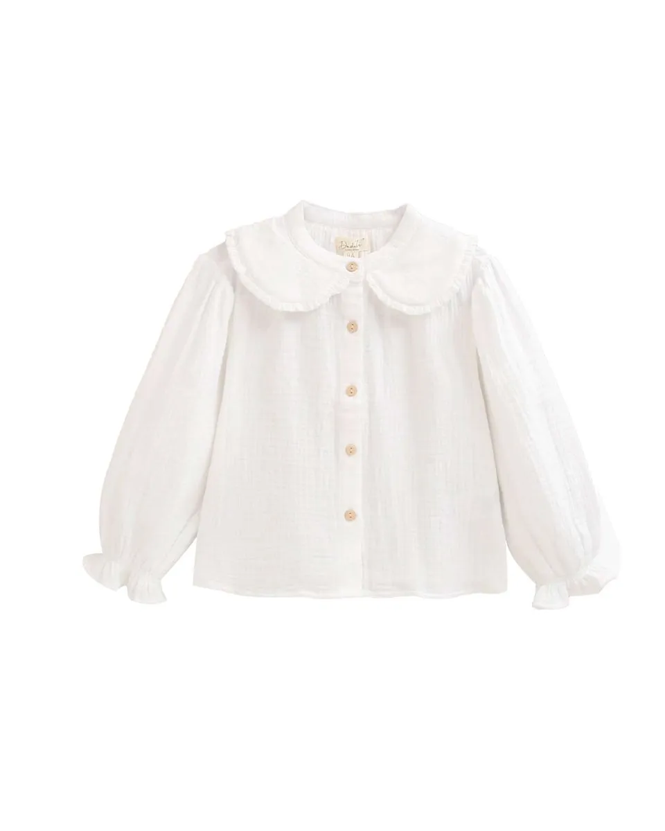 

Детская блузка из муслина с воротником Питер Пан Dadati, белый