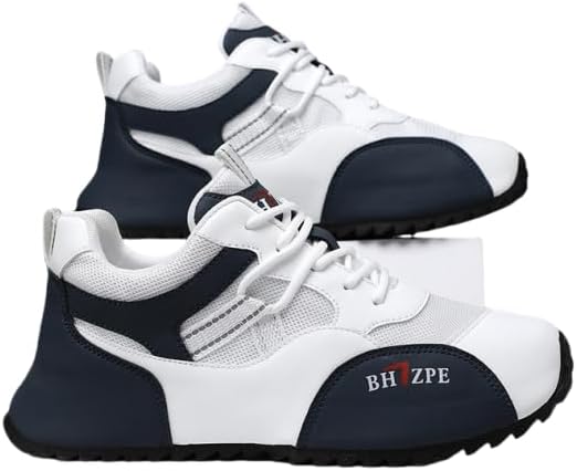 

Мужские спортивные кроссовки для бега с шнуровкой и противоскользящей подошвой, подходят для уличных тренировок подростков, подходят для всех сезонов Hhhchpm, белый/синий