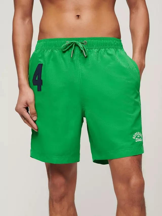 

Шорты для плавания Superdry Recycled Polo 17", цвет drop/kick/green