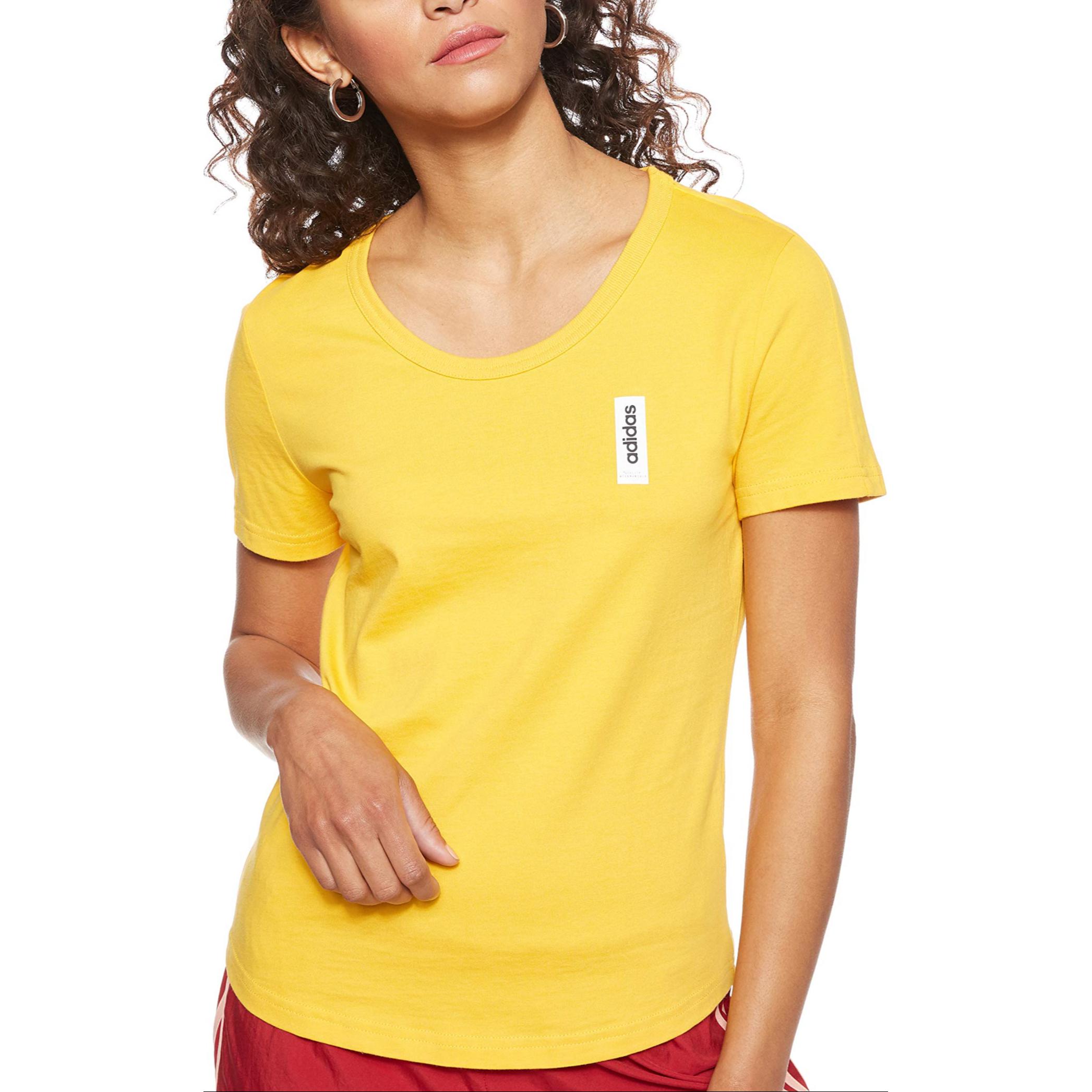 Adidas Футболка женская yellow — фото 2