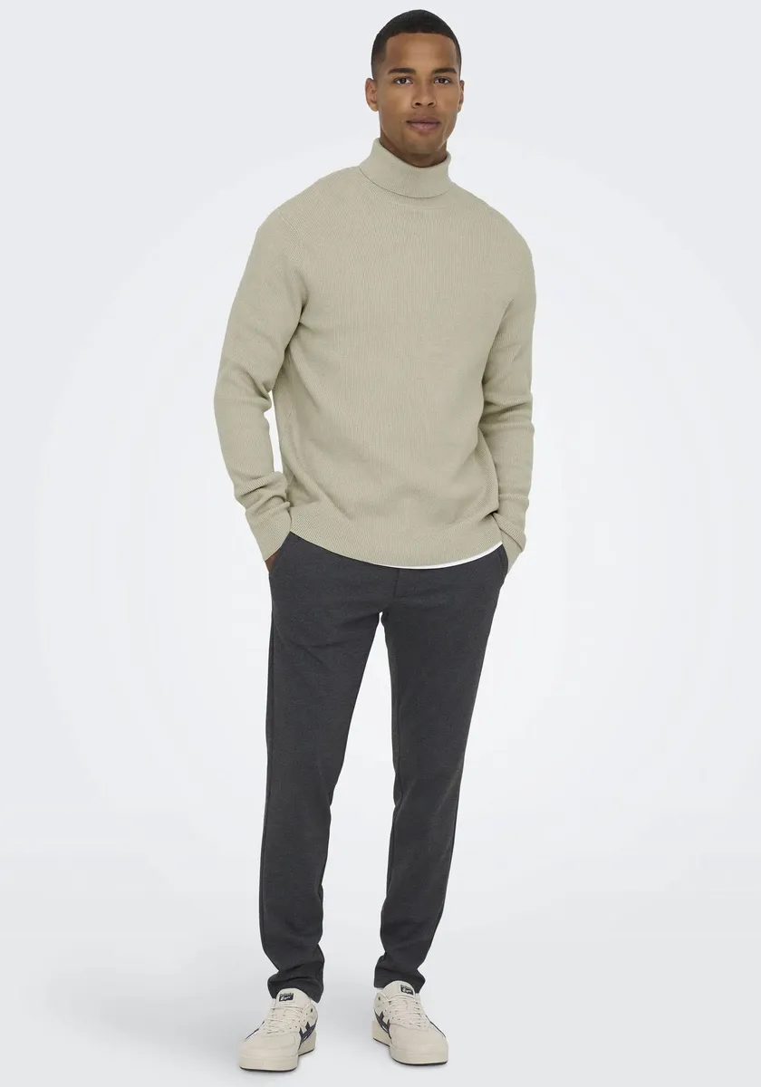 

Свитер с высоким воротником ONLY & SONS "OS Knit", цвет Silver Lining