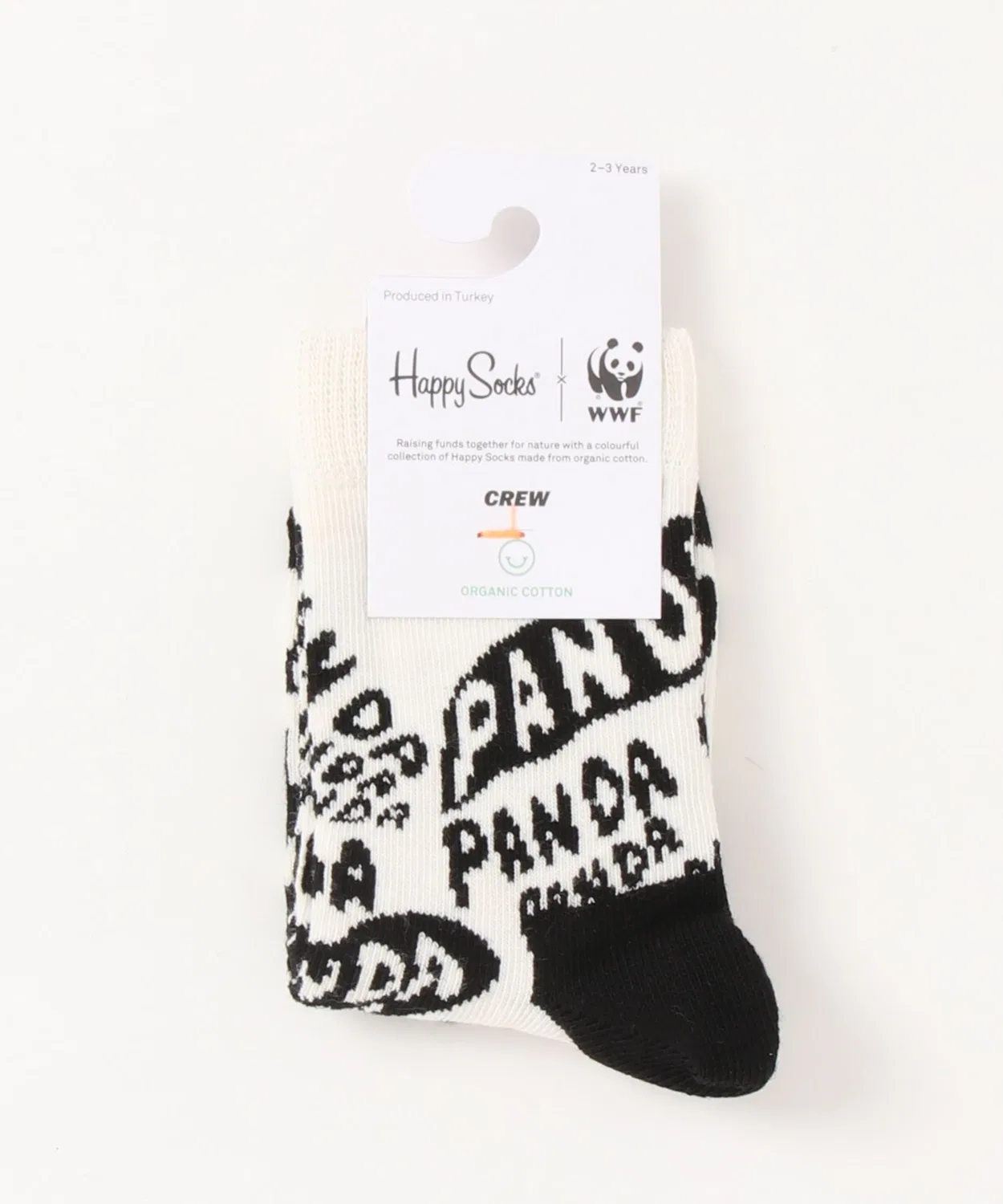 Носки детские HAPPY SOCKS WWF коллаборация, белый