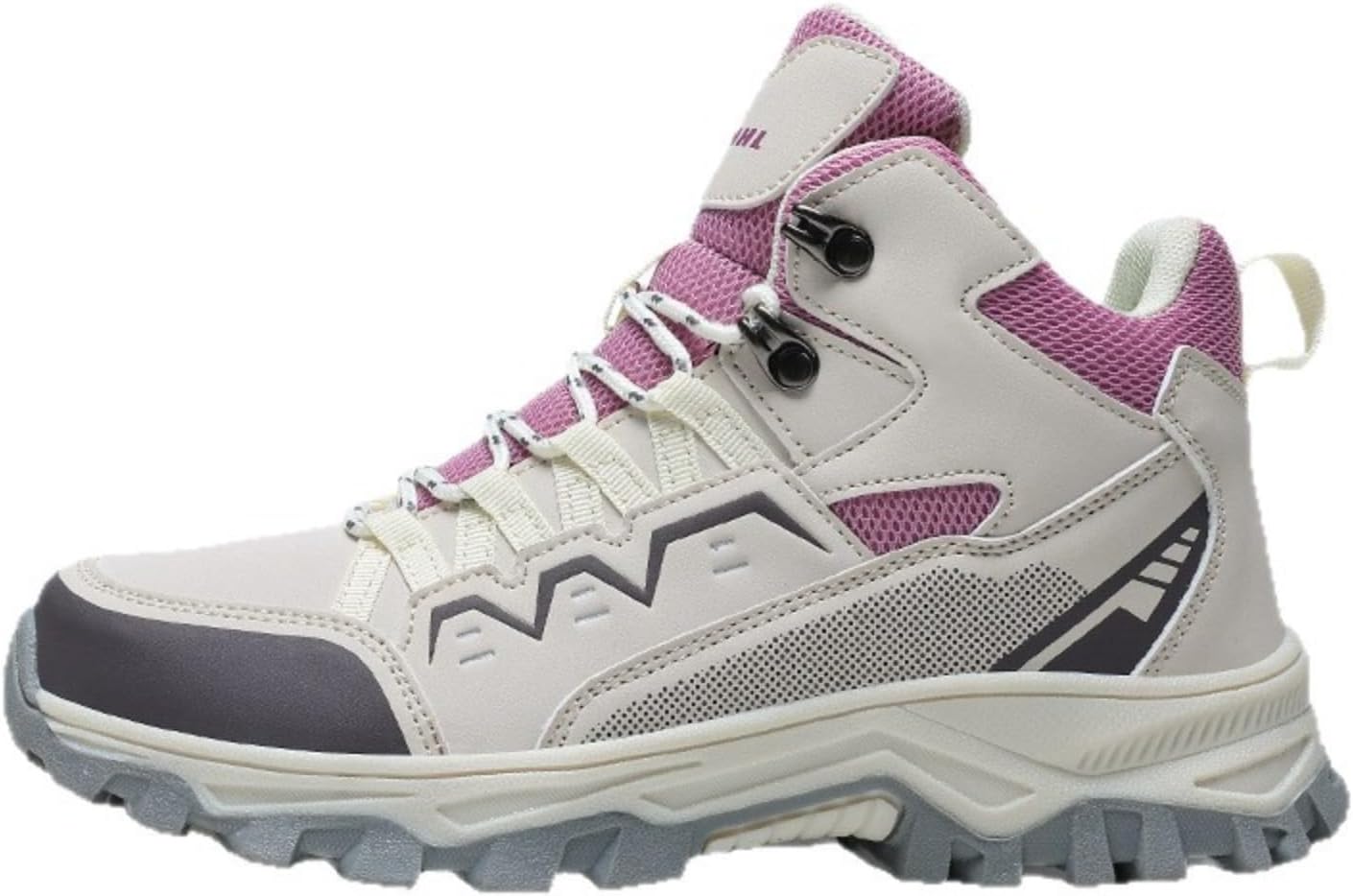 

Мужские высокие походные ботинки, треккинговые кроссовки на массивной подошве из ткани с застежкой-пряжкой, нескользящие ботинки из натурального каучука для мужчин и женщин Azttoztto, фиолетовый