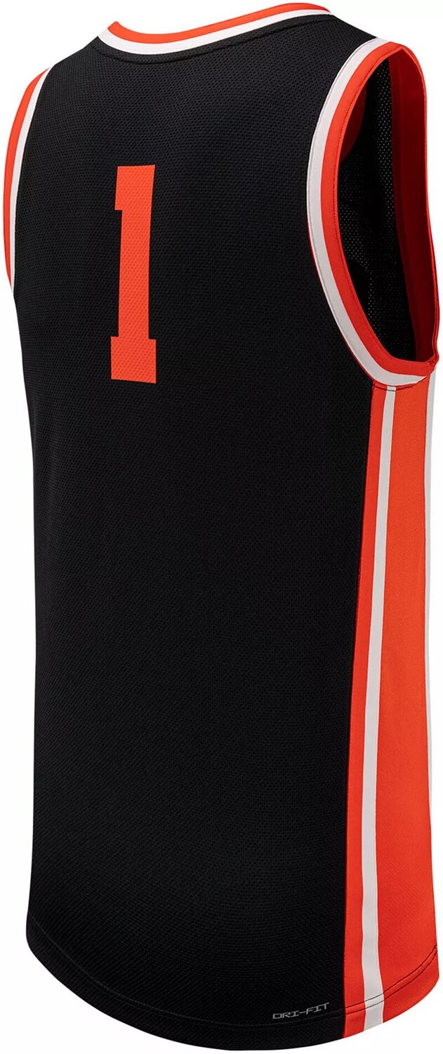 Мужская черная баскетбольная майка Nike Oregon State Beavers #1 — фото 3