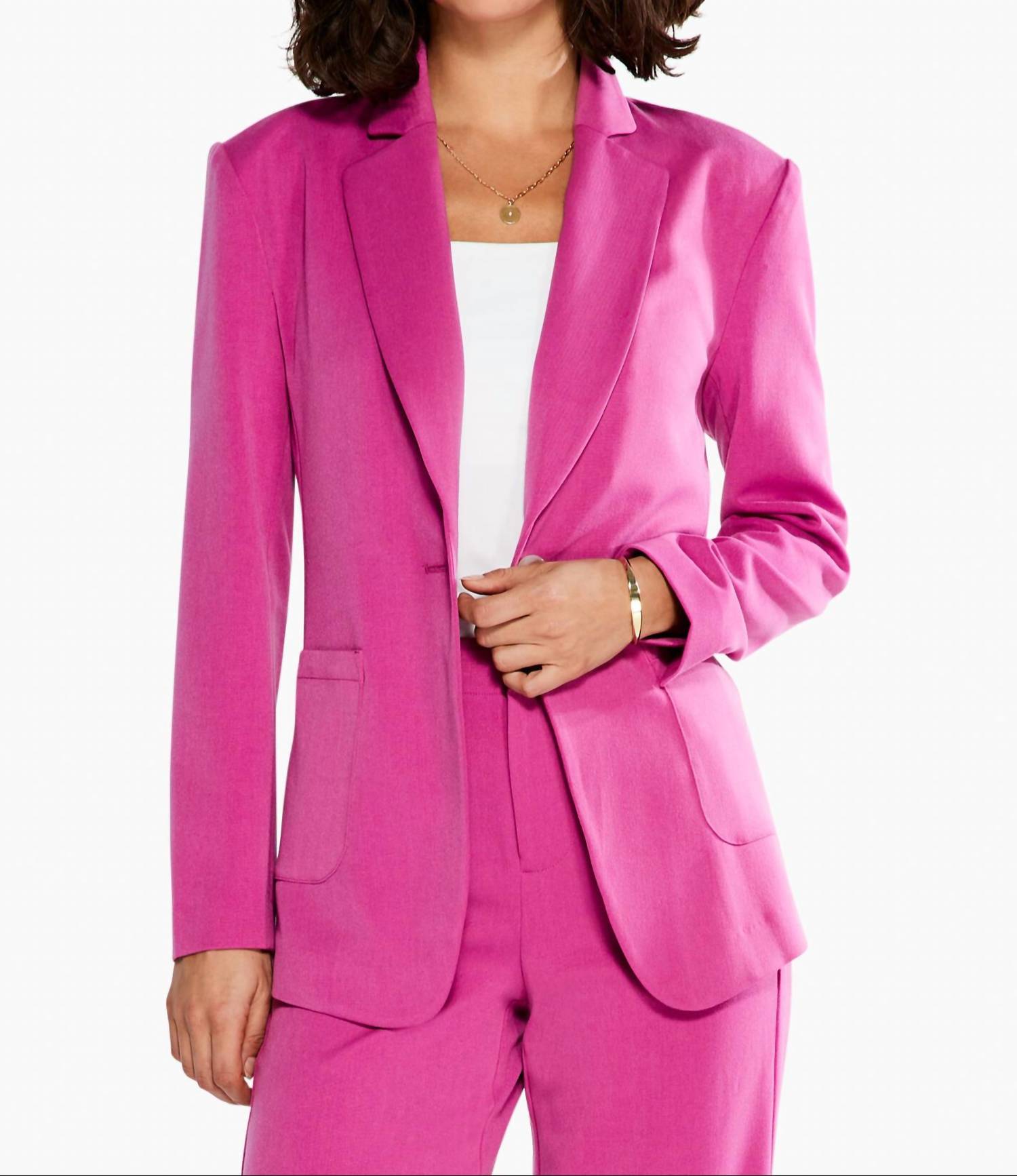 

Блейзер Work It в цвете лепестков орхидеи Nic + Zoe, цвет orchid petal