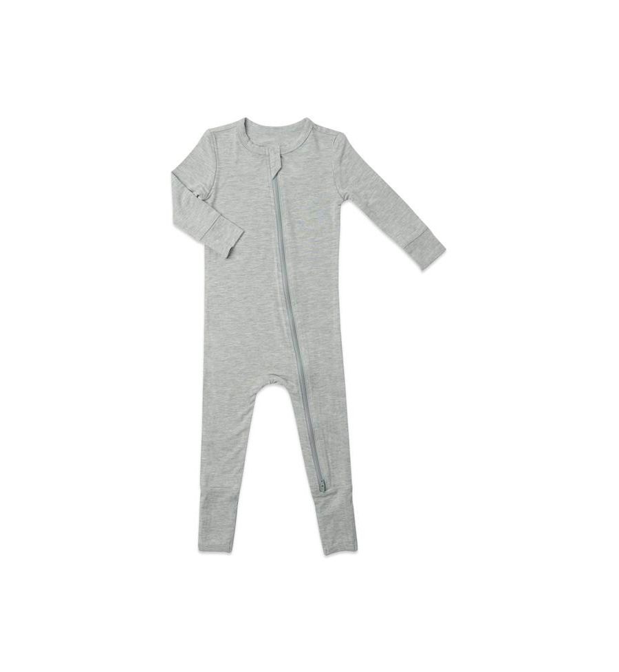 

Детский комбинезон-трансформер, облегающая пижама с длинными рукавами Baby Grey By Everly Grey, Heather grey solid