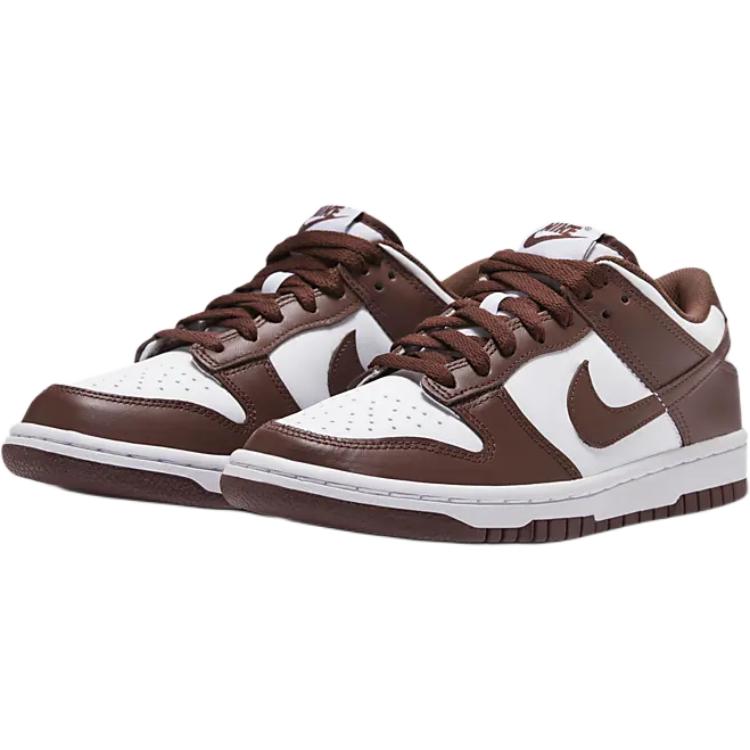 Nike Dunk противоскользящие амортизирующие низкие детские скейтбординг кроссовки White, White/Gym Red/Pine Red — фото 3