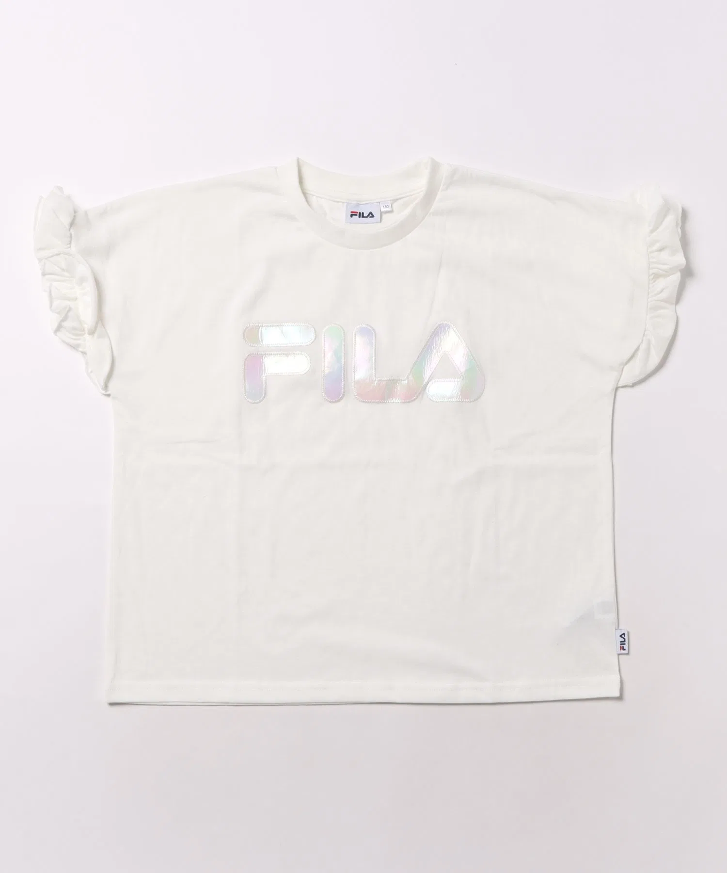 Футболка FILA для девочек с фризуми и орнаментом, белая