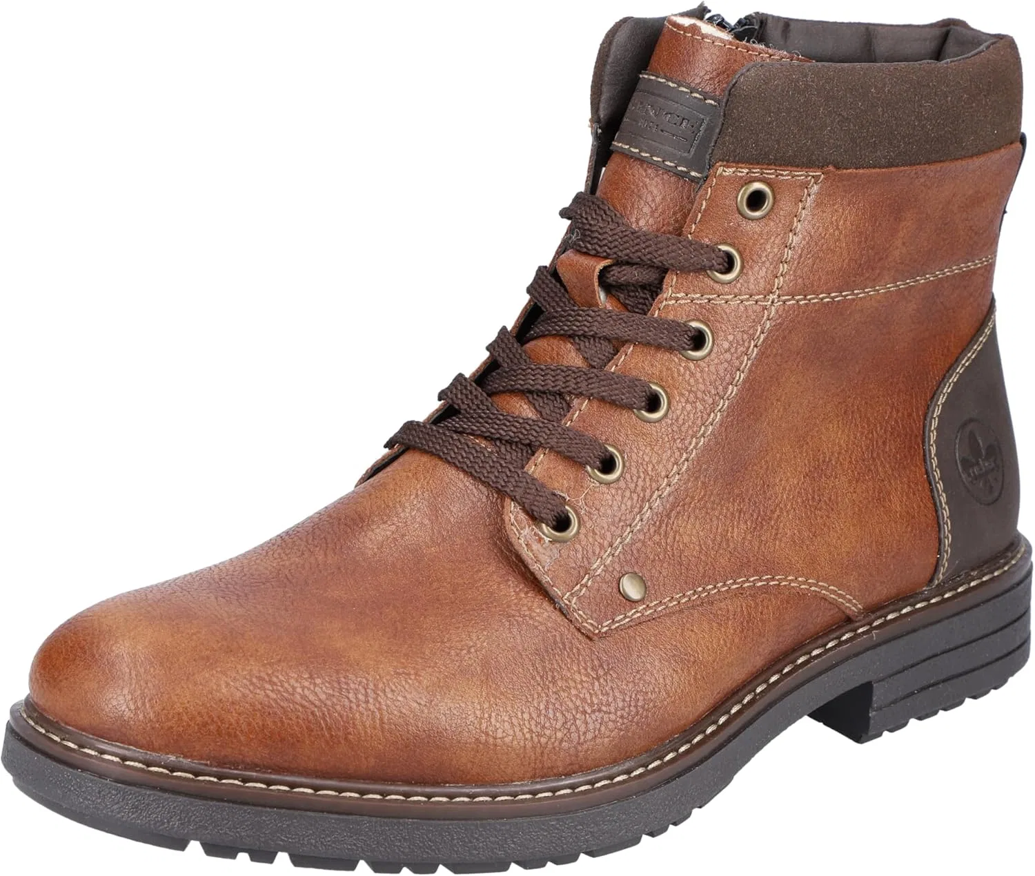 Мужские ботинки Rieker 33140 на шнуровке, Brown 25