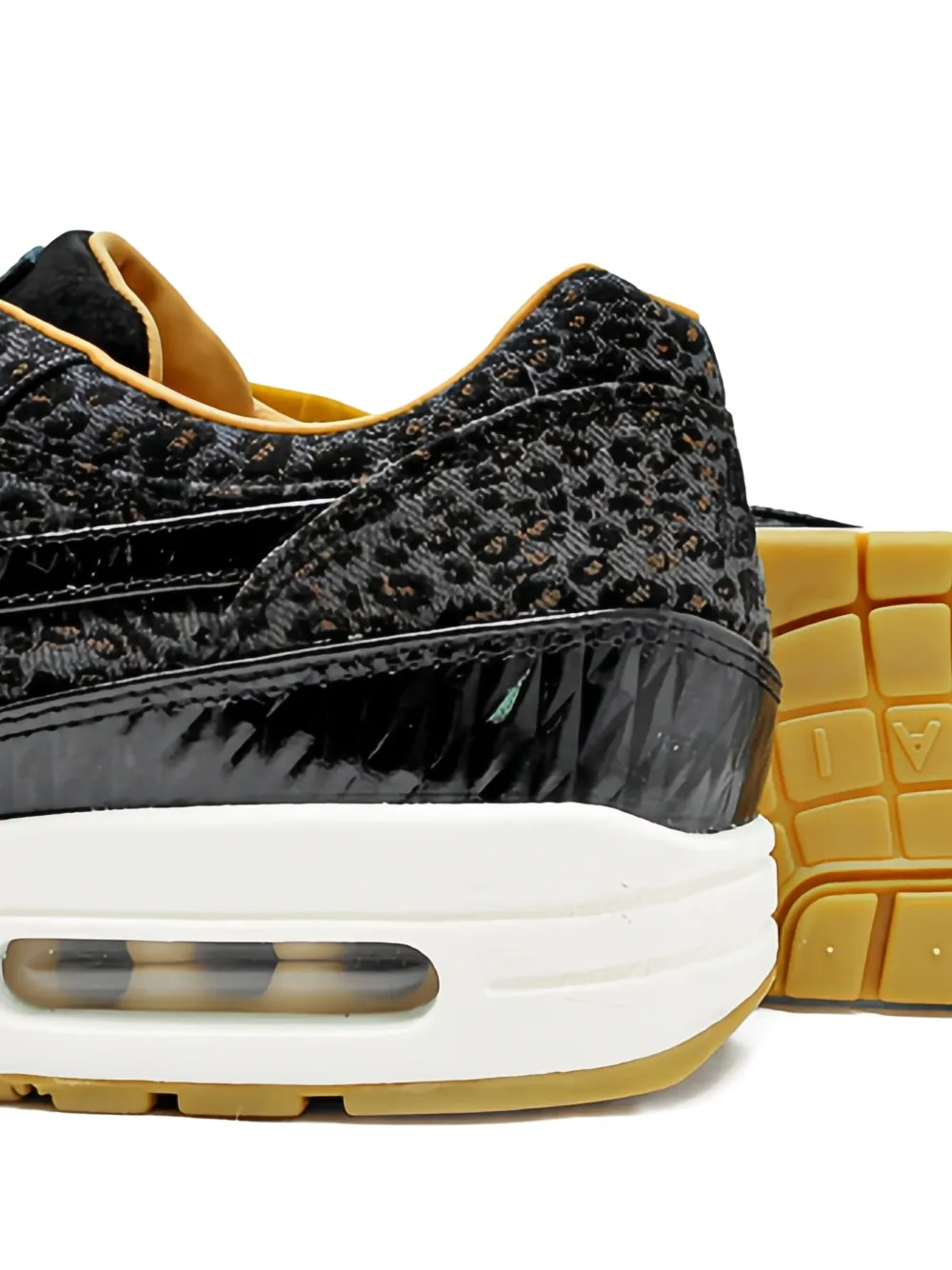 Кроссовки Air Max 1 "FB Woven/White/Metallic Gold" Nike, черный — фото 3
