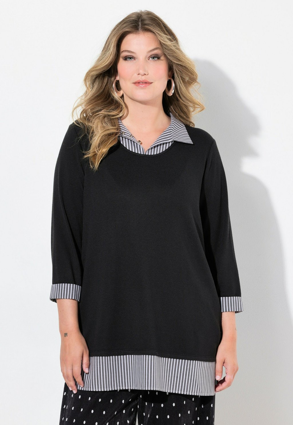 

Толстовка 2-IN-1 LAGEN-LOOK 3/4-ÄRMEL MIAMODA, черный